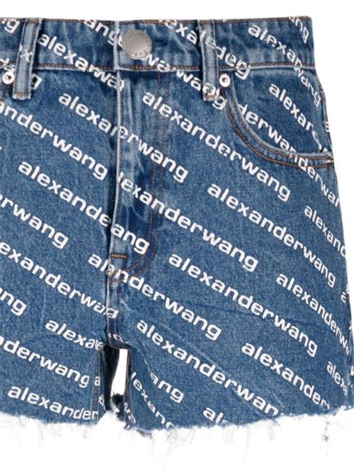 Shorts con stampa logo all-over Alexander Wang | 4DC1214897460